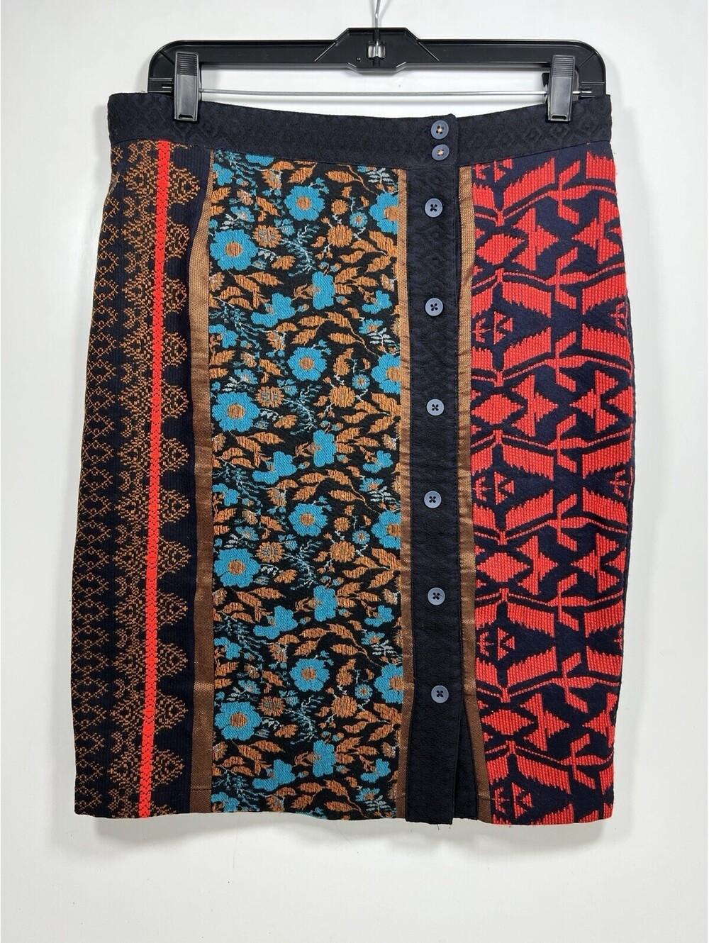 Anthropologie Dolan Left Coast Jacquard Pencil Skirt M Lightweight Floral
